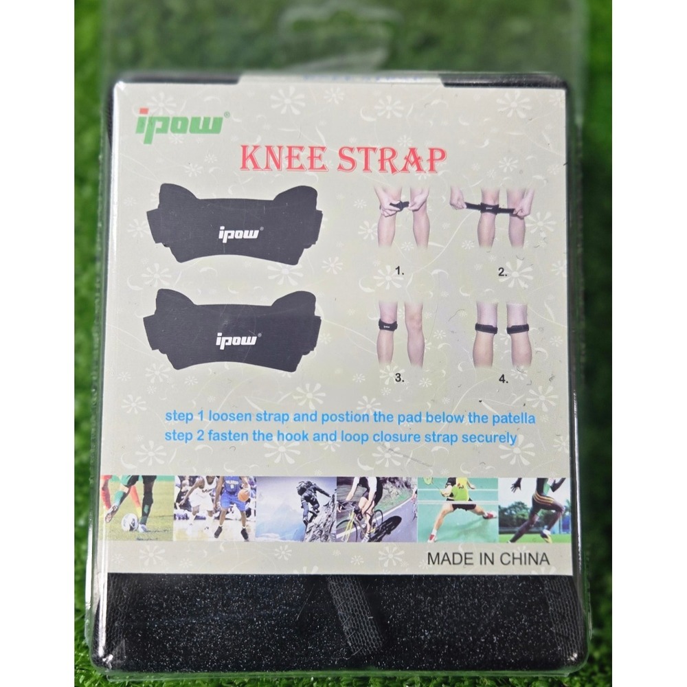 IPOW 2 Pack Knee Pain Relief & Patella Stabilizer Knee Strap Brace Support NIB